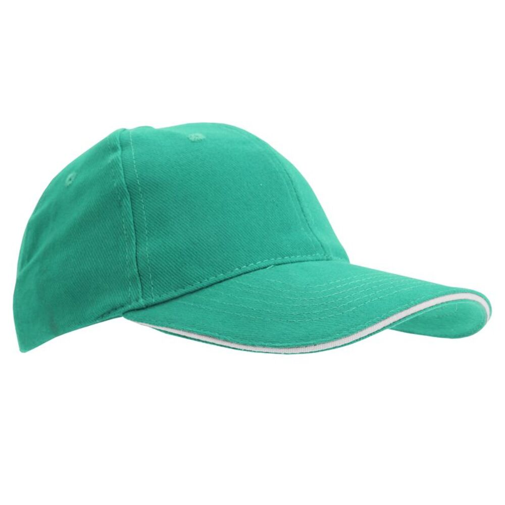 SOLS Unisex Buffalo 6 Panel Baseball Cap / Turquoise/White